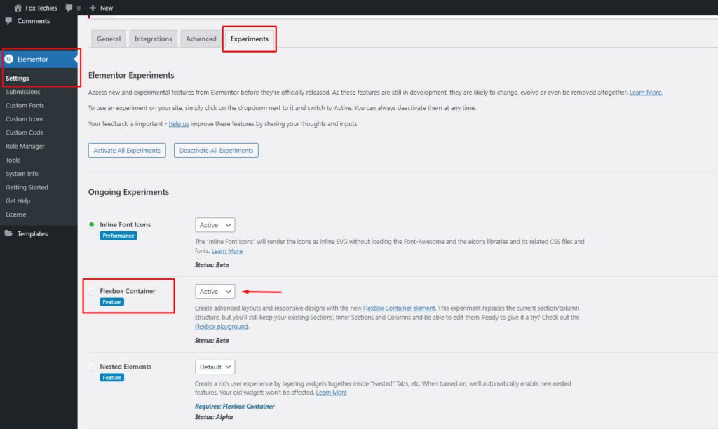 How To Use Elementor Flexbox Container Element Fox Techies